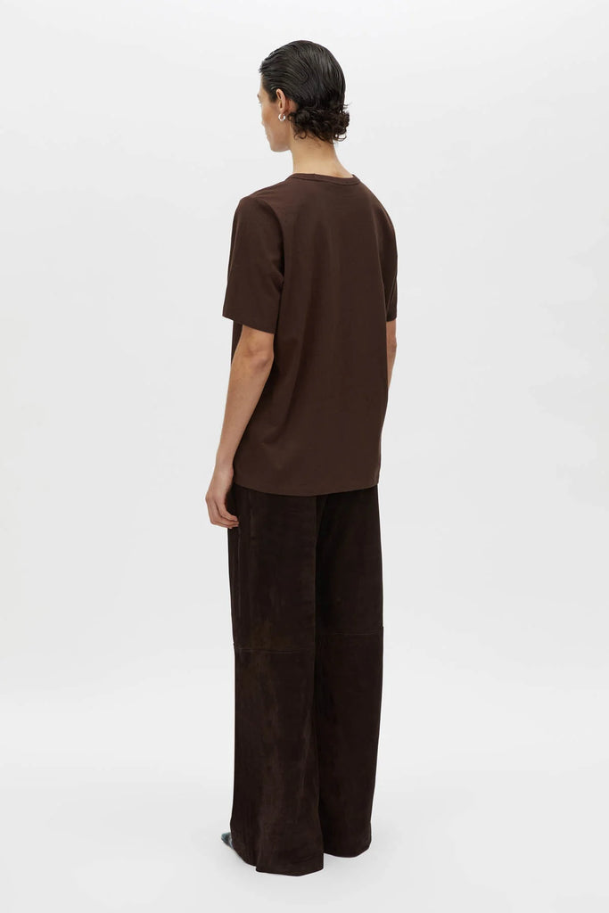 Tia Flocking Logo Tee (Bitter Chocolate)