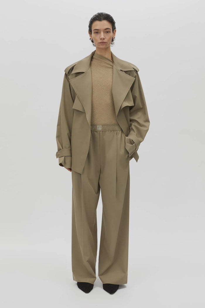 Zeno Monogram Elastic Pant (Khaki)