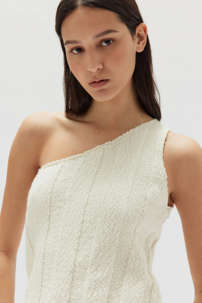 Assembly Label Caitlin Rib Knit Top (Antique White)