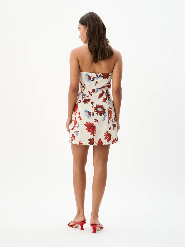 ROAME. Alba Mini Dress (Cactus Bloom Sand)