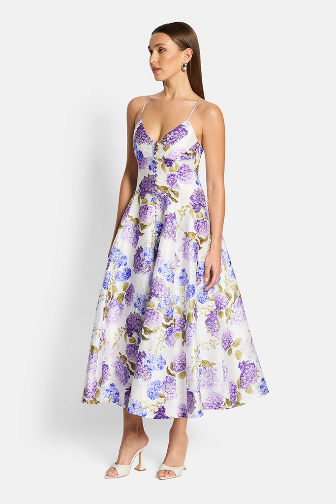 SOFIA THE LABEL Evie Midi Dress (Hydrangea)