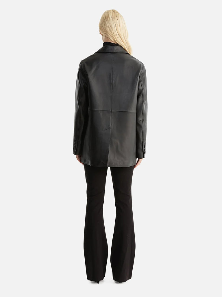 Ena Pelly Charlotte Oversized Leather Blazer