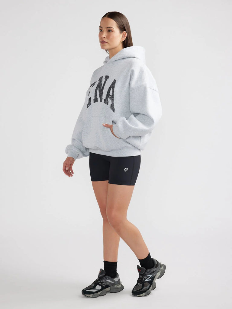 Collegiate Oversized Hoodie (Mid Grey Marle)
