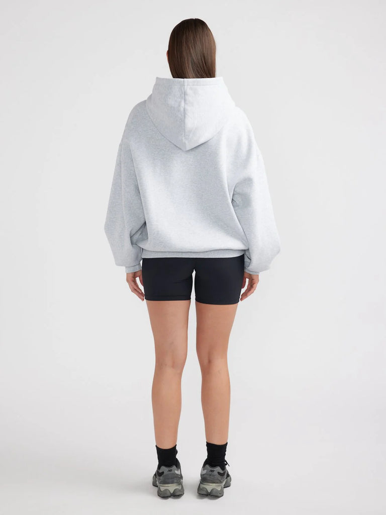 Collegiate Oversized Hoodie (Mid Grey Marle)