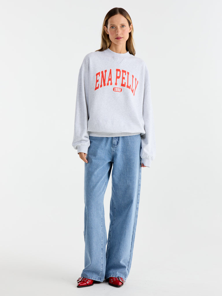 Collegiate Sweatshirt (White Marle)