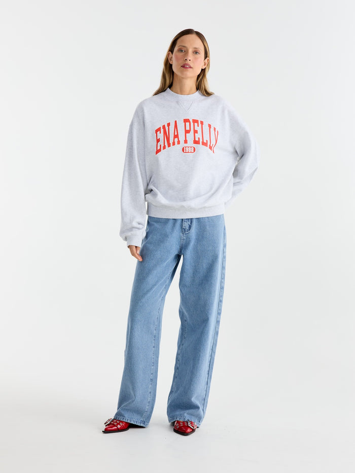 Collegiate Sweatshirt (White Marle)