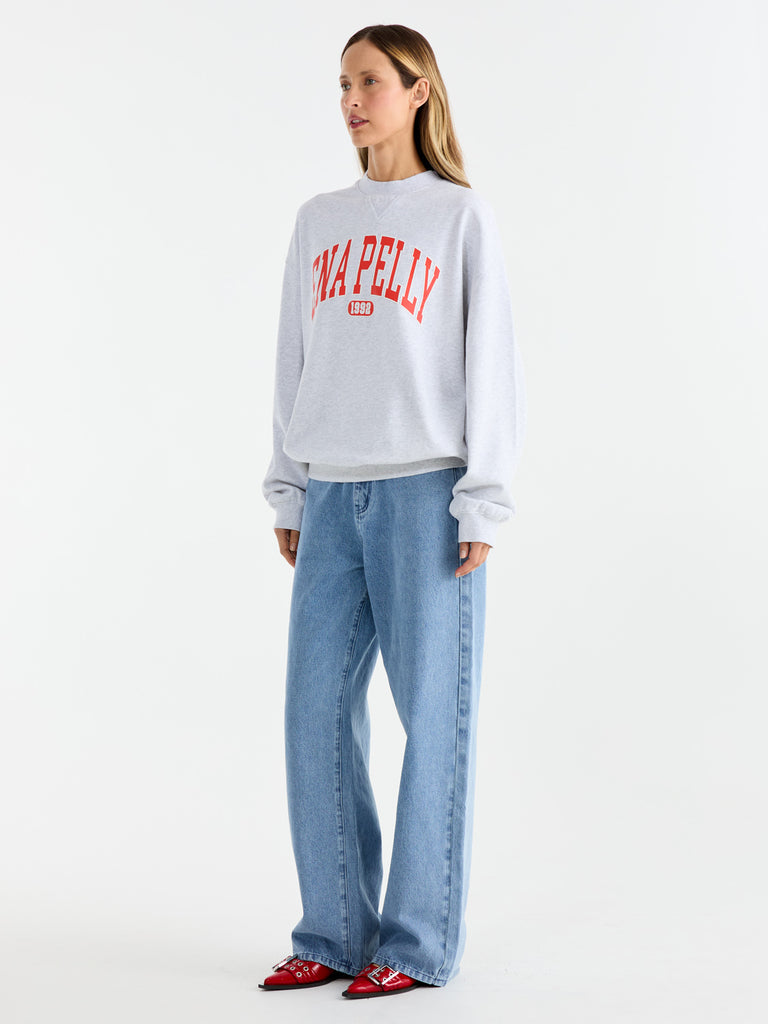 Collegiate Sweatshirt (White Marle)