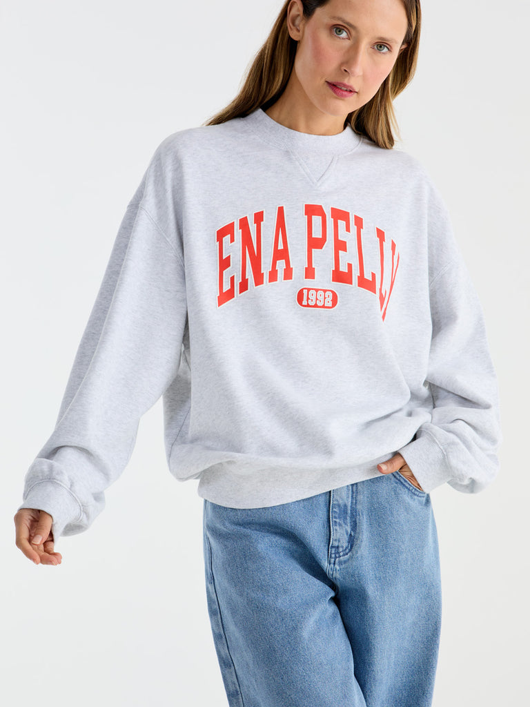Collegiate Sweatshirt (White Marle)