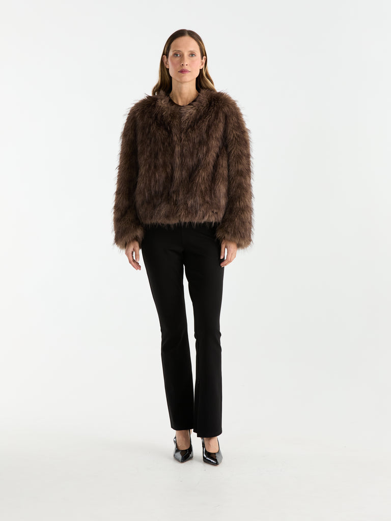 Ally Faux Fur Jacket (Multi)