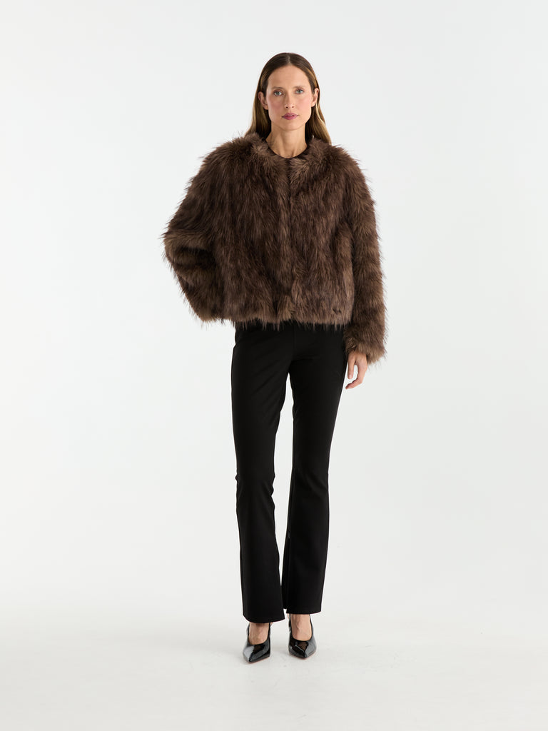 Ally Faux Fur Jacket (Multi)