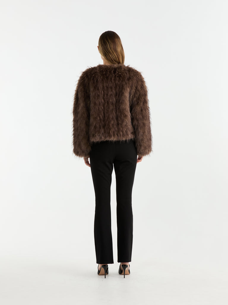 Ally Faux Fur Jacket (Multi)