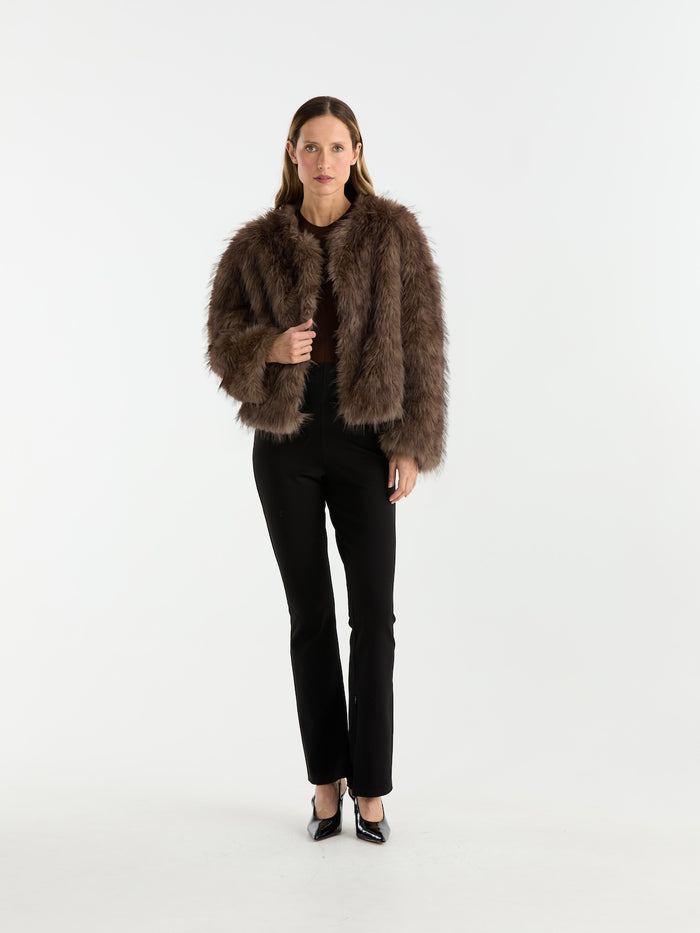 Ally Faux Fur Jacket (Multi)