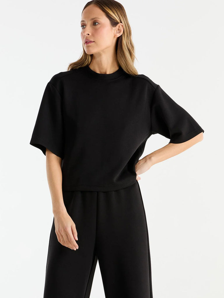 Alessa Relaxed Jersey Pant (Black)