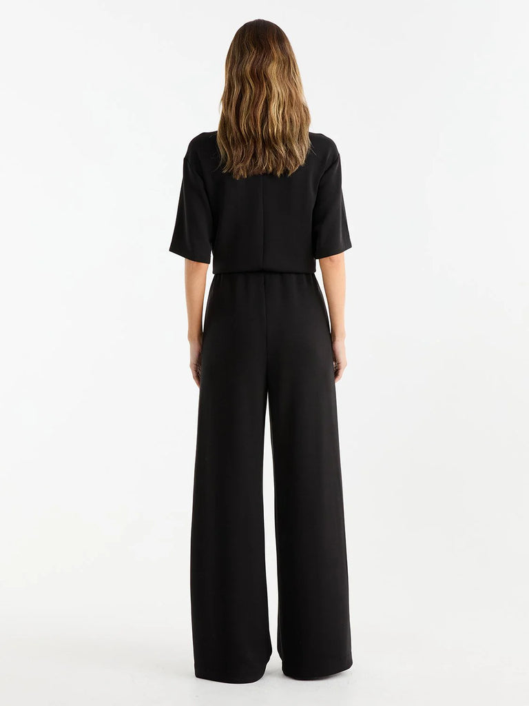 Alessa Relaxed Jersey Pant (Black)