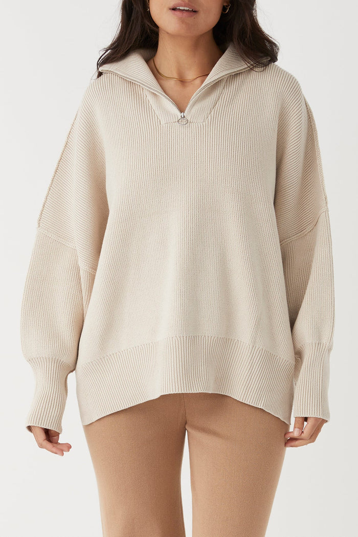 Arcaa London Zip Sweater (Sand)
