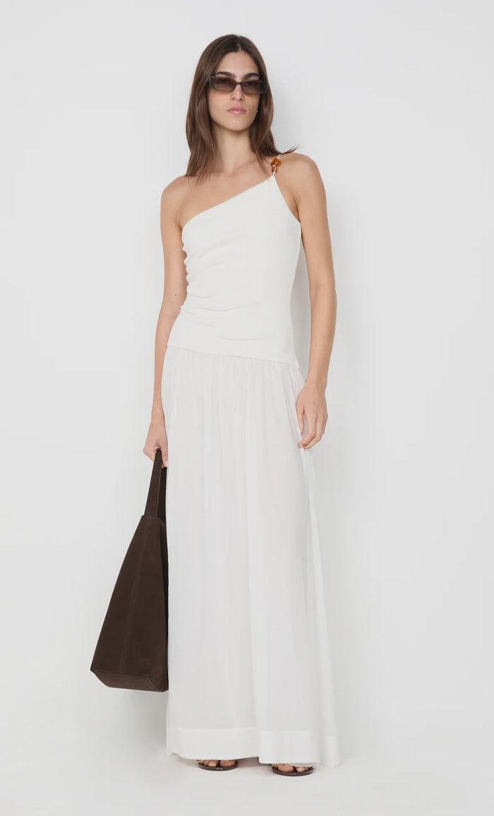 Sabrine Asym Maxi Dress (Ivory)