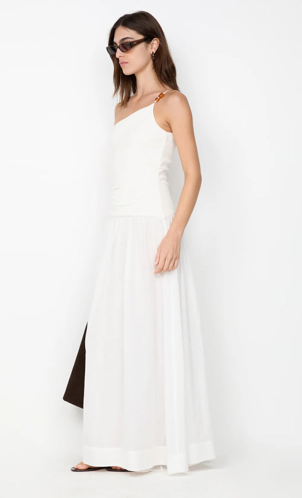 Sabrine Asym Maxi Dress (Ivory)