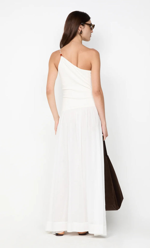 Sabrine Asym Maxi Dress (Ivory)