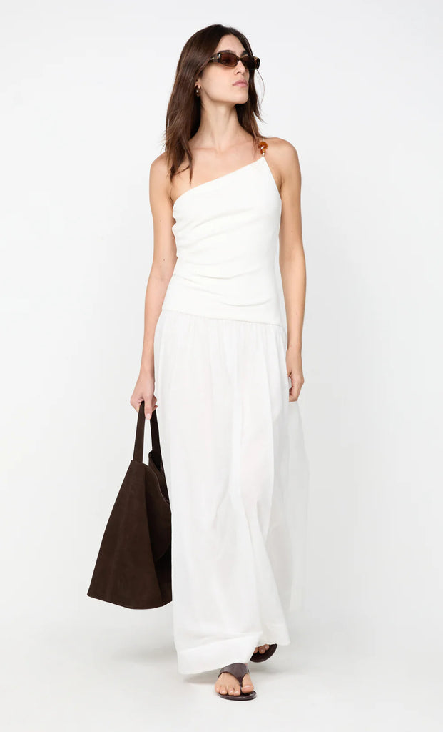 Sabrine Asym Maxi Dress (Ivory)
