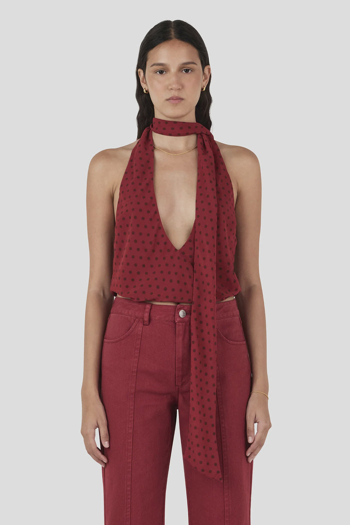 Hansen & Gretel Harper Halter Top (Samba Polka)