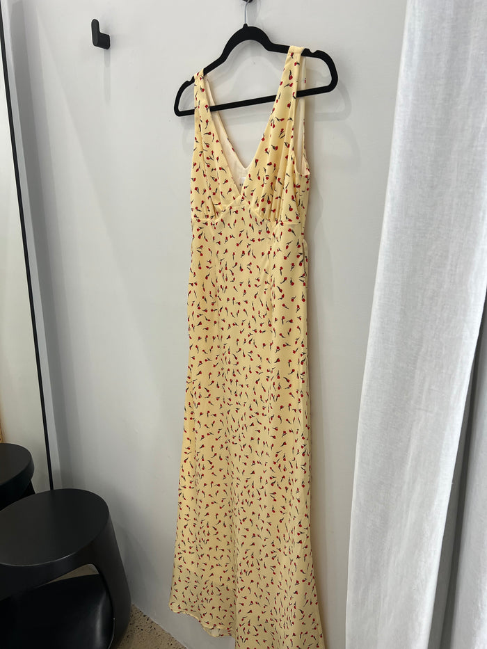 By Frankie Cherry Maxi Slip Dress (Yellow)