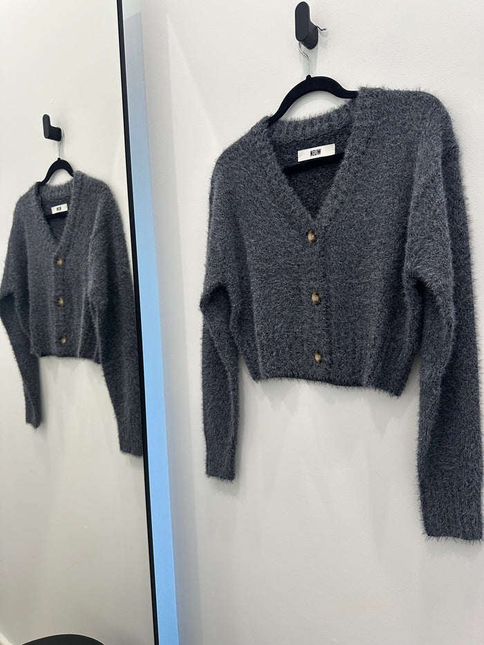 Kate Knit Cardigan (Grey Marle)