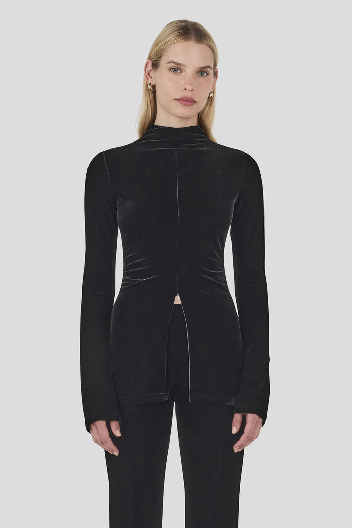 Iris Velvet Top (Black)