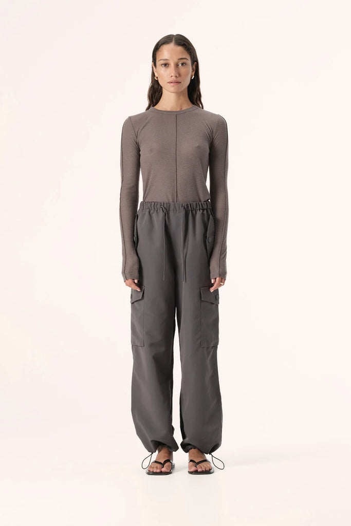 Elka Collective Tara Slate Grey Relaxed Fit Cargo Pant