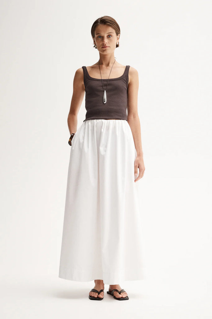 Persi Rib Cotton Tank (Chocolate)