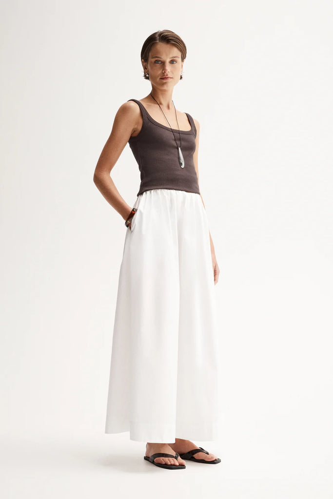 Persi Rib Cotton Tank (Chocolate)