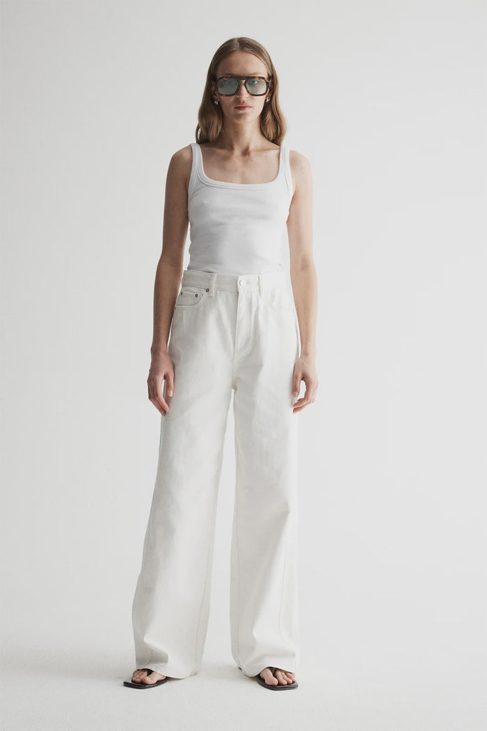 Persi Rib Cotton Tank (White)