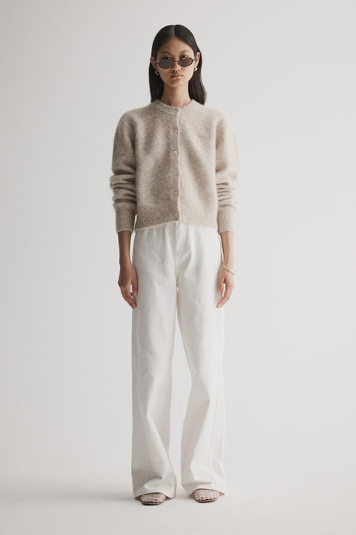 Abigail Wool Cardigan (White Marle)