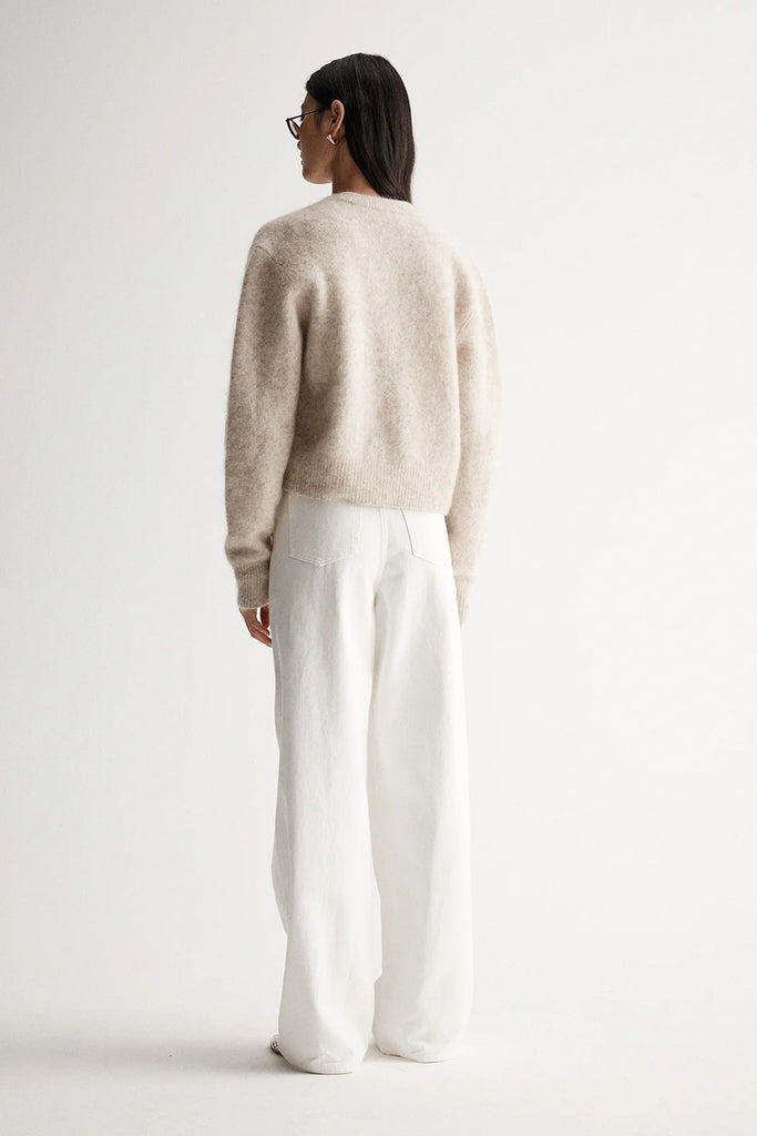 Abigail Wool Cardigan (White Marle)