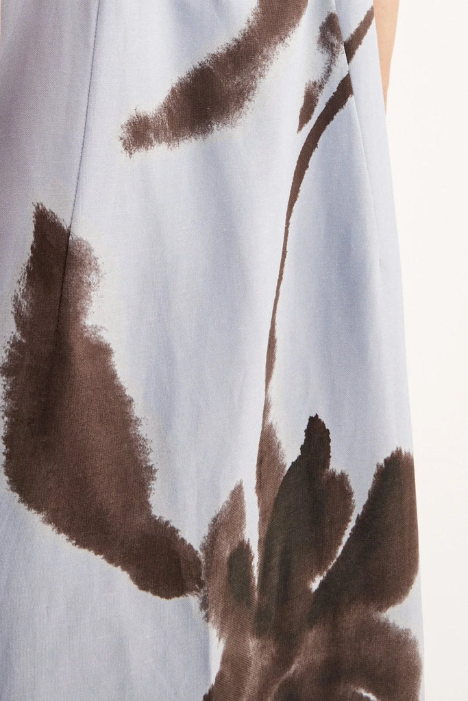 Monet Mini Dress (Chocolate Floral Print)