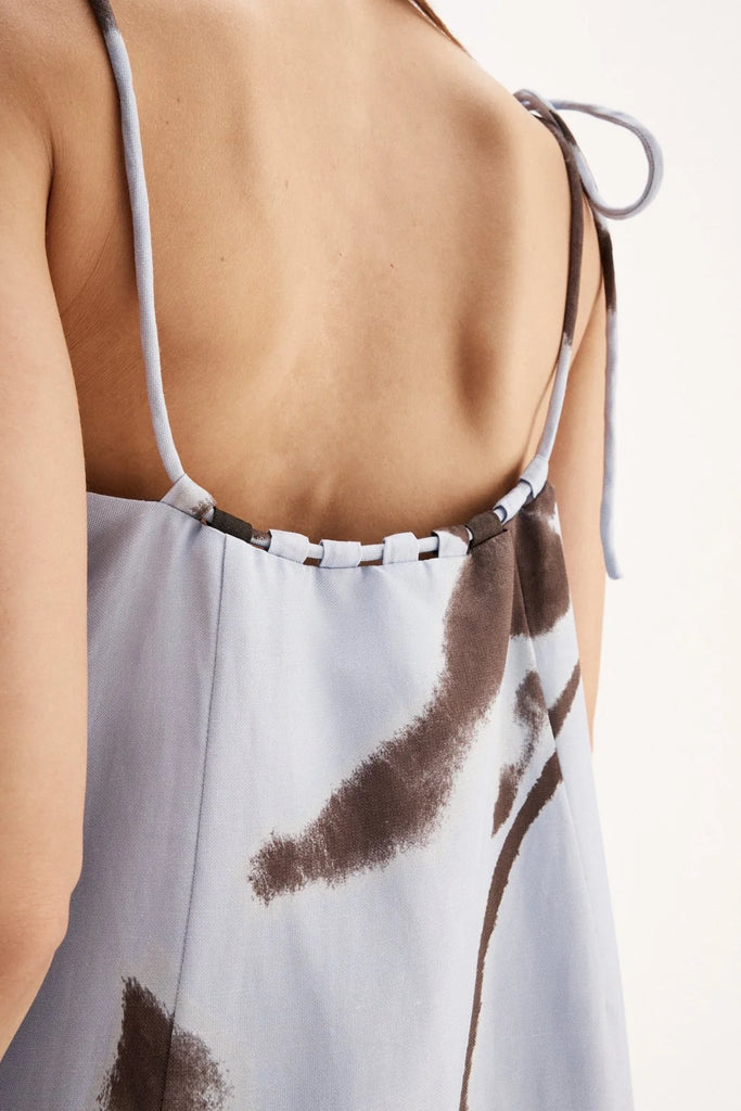 Monet Mini Dress (Chocolate Floral Print)