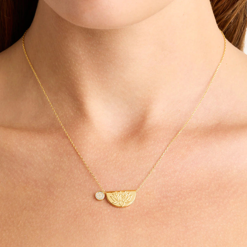 BY CHARLOTTE LUCKY LOTUS NECKLACE 18K