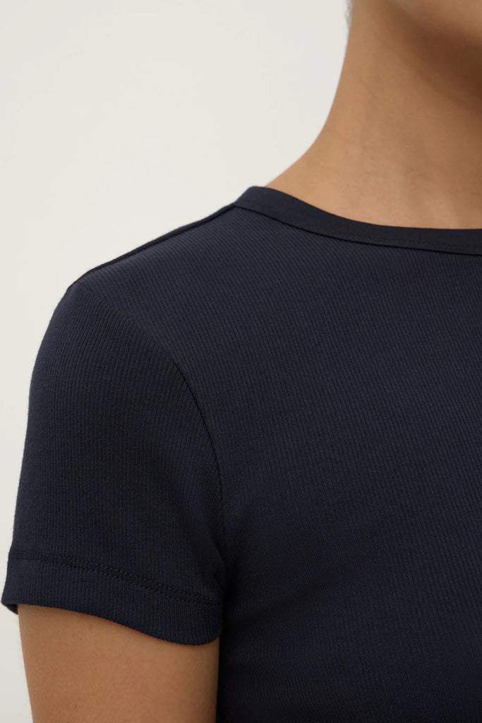 Linley Rib Tee (True Navy)