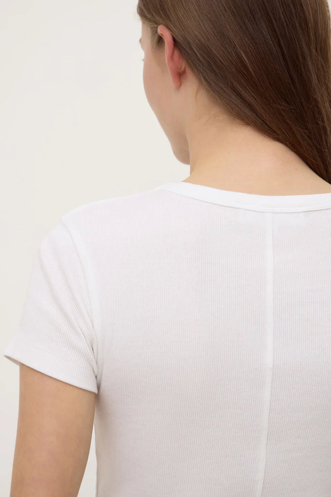 Linley Rib Tee (White)