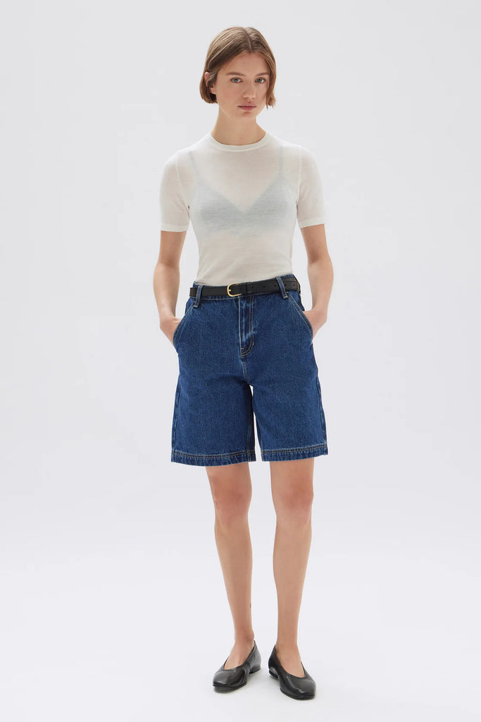 Assembly Label Longline Denim Shorts (Heritage Blue)