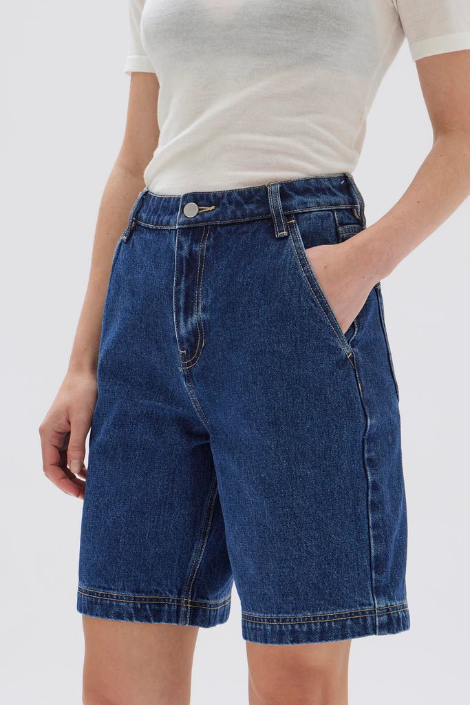 Assembly Label Longline Denim Shorts (Heritage Blue)