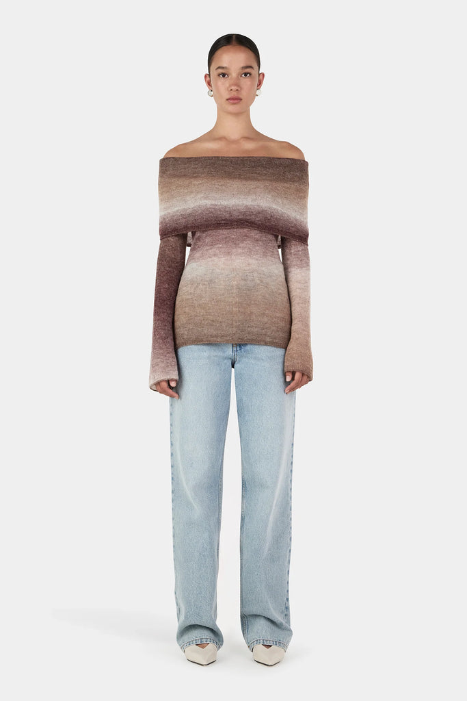 Naziree Knit Top (Mocha Marle)