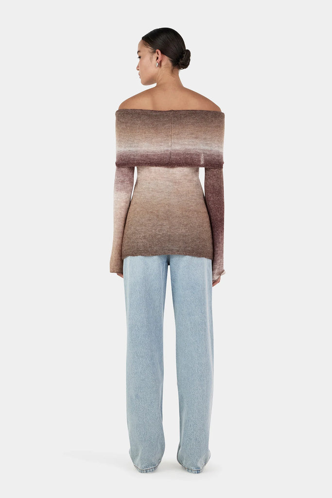 Naziree Knit Top (Mocha Marle)