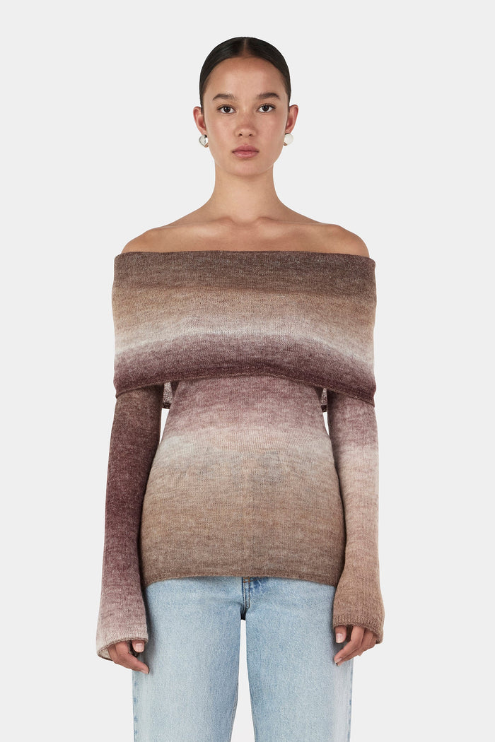 Naziree Knit Top (Mocha Marle)
