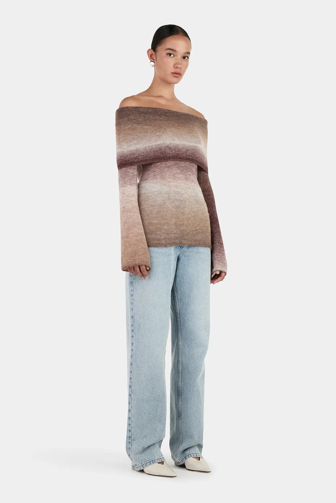 Naziree Knit Top (Mocha Marle)