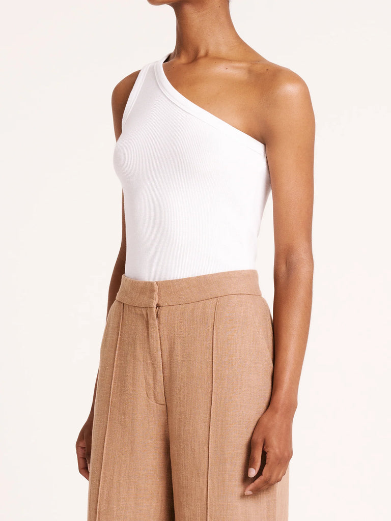 Nude Lucy Cecil One Shoulder Tank (White)