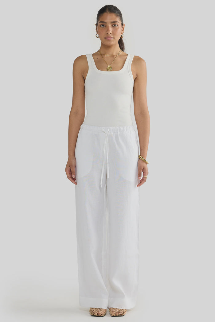 ORTC Luna Linen Pant (White)