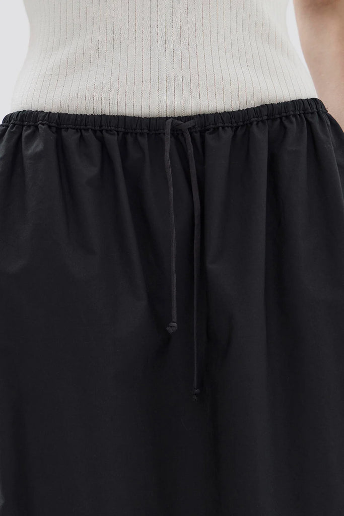 Assembly Label Philipa Poplin Midi Skirt (Black)