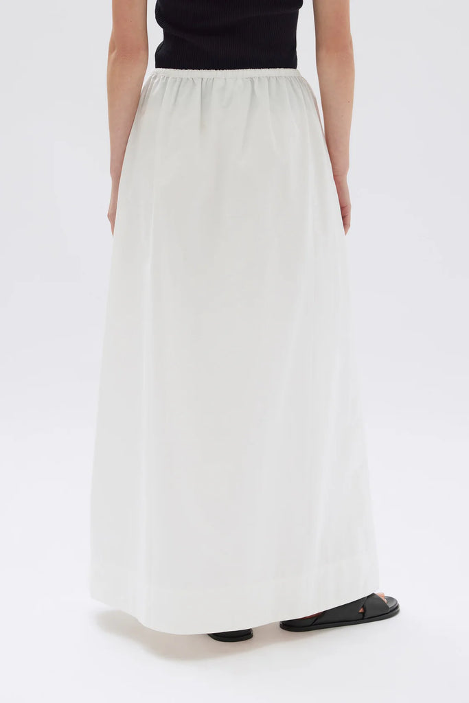 Assembly Label Philipa Poplin Midi Skirt (White)