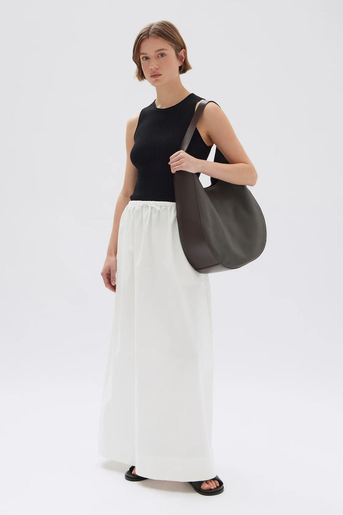 Assembly Label Philipa Poplin Midi Skirt (White)