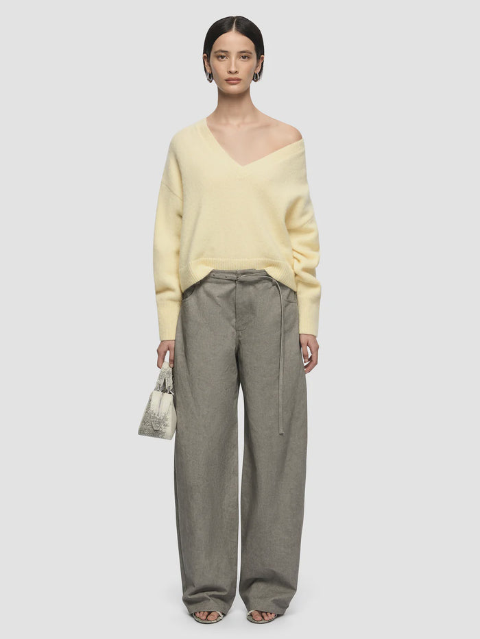 Campbell V Cropped Jumper (Butter)